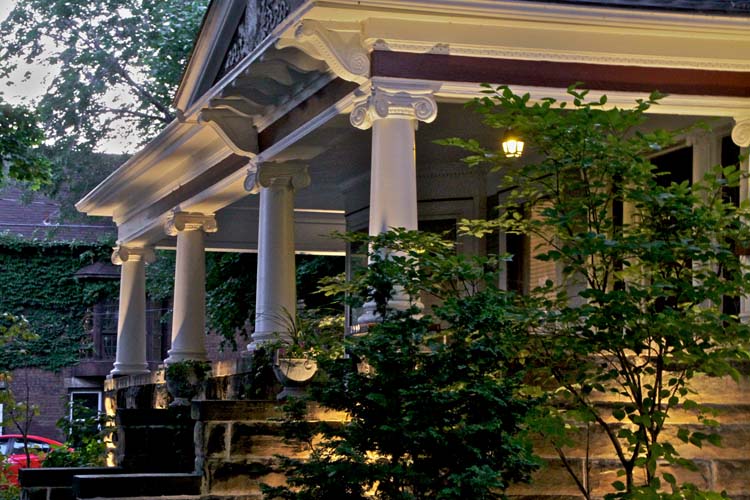 Entrance to Queen Anne Victorian on Jay Ave.